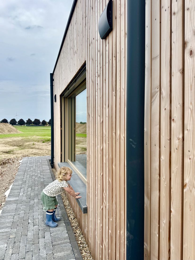 Detail der Holzfassade